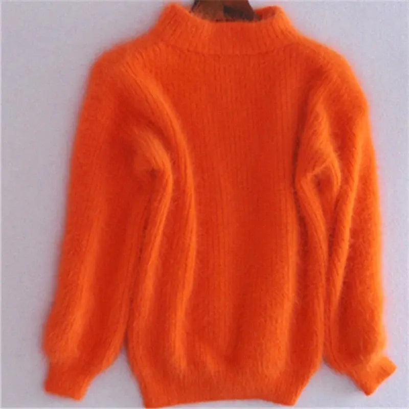 Loose Knit Sweater with Wide Crew Neck and Ribbed Cuffs, Relaxed Vintage-Inspired Fit Veldora