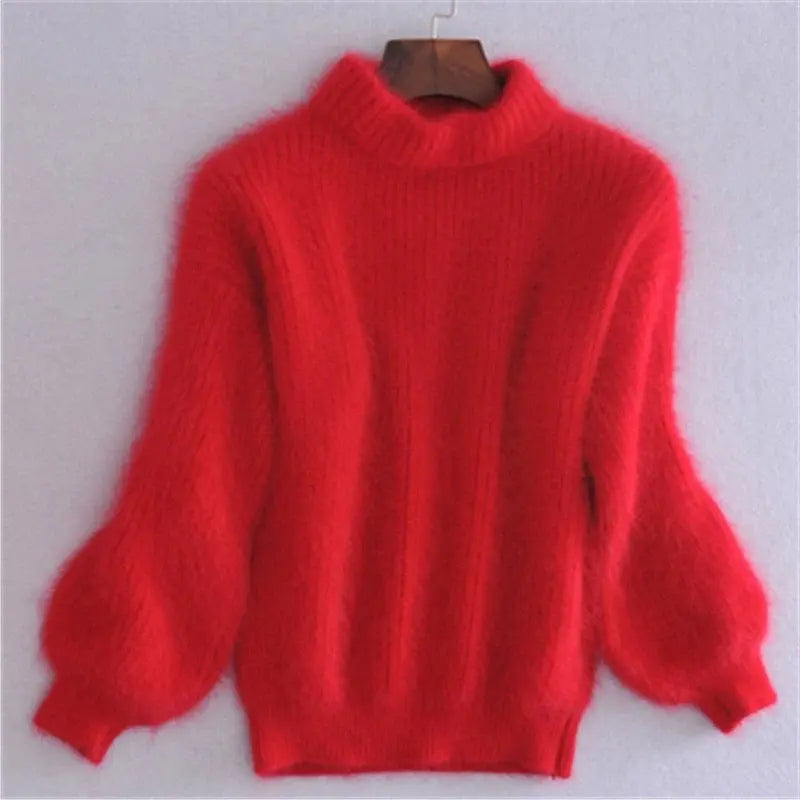 Loose Knit Sweater with Wide Crew Neck and Ribbed Cuffs, Relaxed Vintage-Inspired Fit Veldora