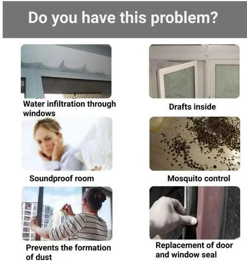 Door Seal Strip with Self-Adhesive Backing and Clear Flexible Profile, 5 m Veldora