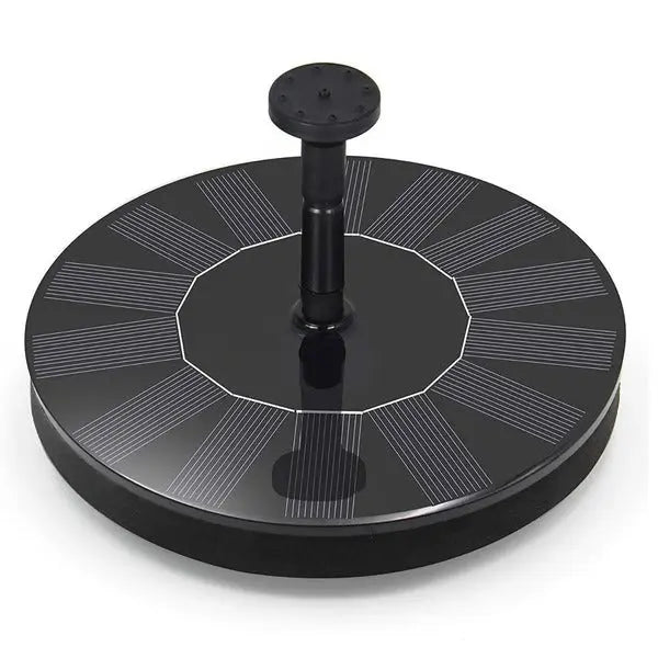 Solar Garden Fountain with Built-in Panel and Adjustable Spray, Floating Black 7-Inch Veldora