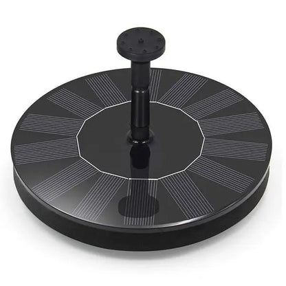Solar Garden Fountain with Built-in Panel and Adjustable Spray, Floating Black 7-Inch Veldora