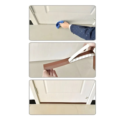 Door Seal Strip with Self-Adhesive Backing and Clear Flexible Profile, 5 m Veldora