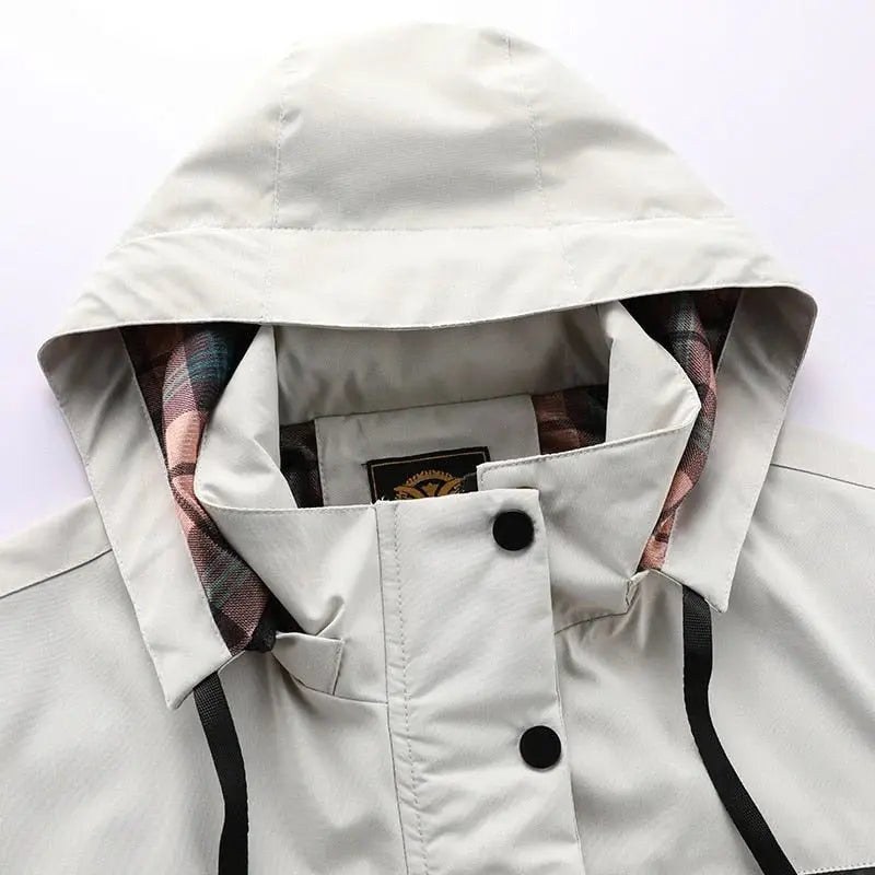 Men's Waterproof Jacket with Windproof Shell and Detachable Hood, Breathable Membrane Veldora