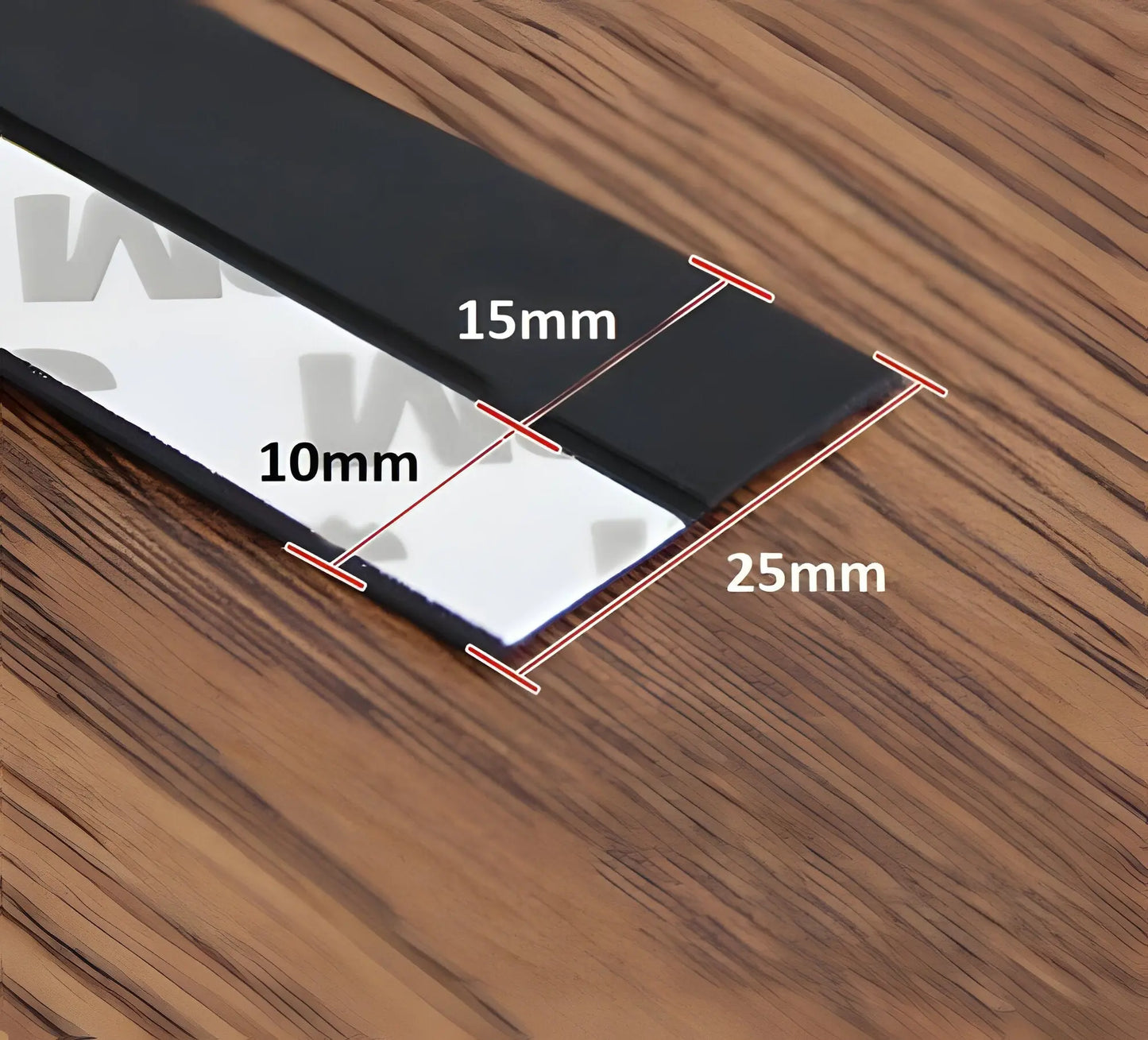 Door Seal Strip with Self-Adhesive Backing and Clear Flexible Profile, 5 m Veldora