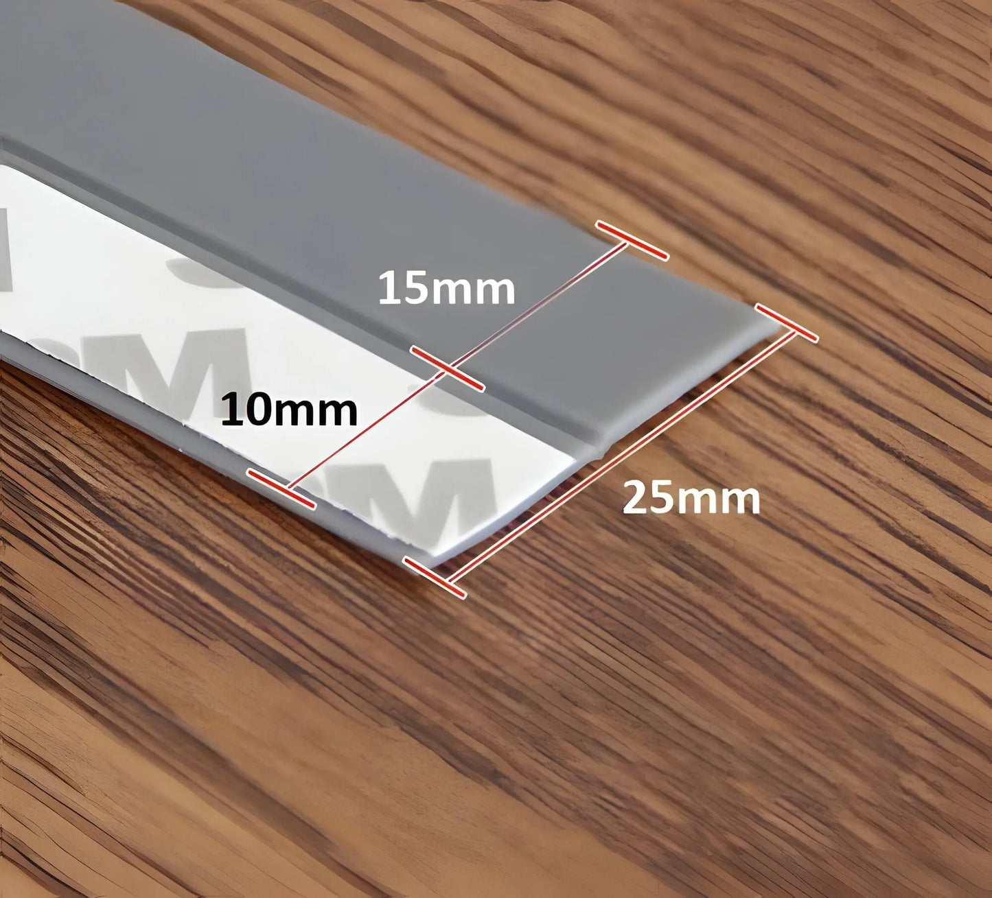 Door Seal Strip with Self-Adhesive Backing and Clear Flexible Profile, 5 m Veldora