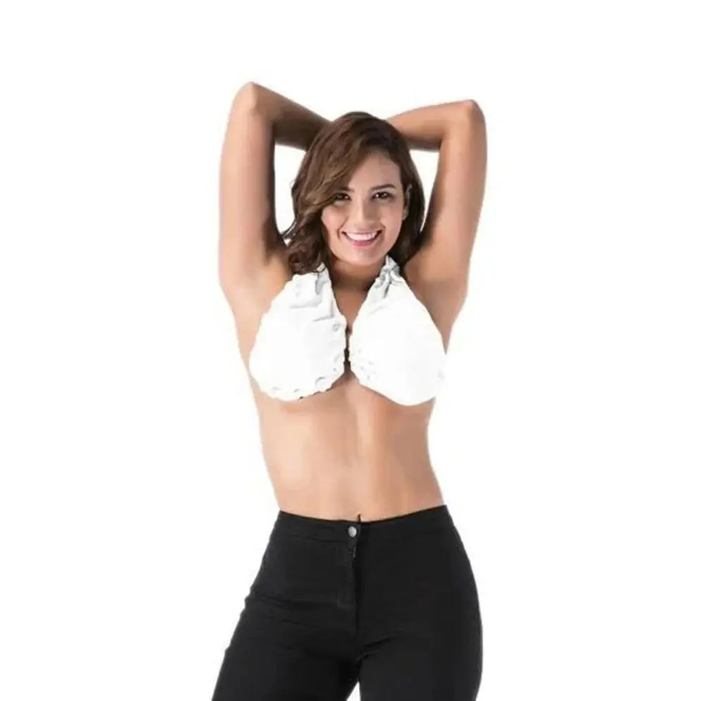 Terry Cloth Bra with Adjustable Rear Cord and Absorbent Terry Fabric, Breathable Support Veldora