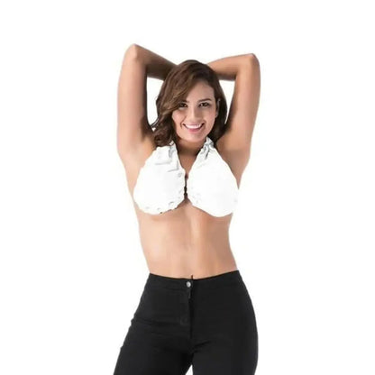 Terry Cloth Bra with Adjustable Rear Cord and Absorbent Terry Fabric, Breathable Support Veldora