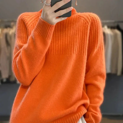 Cashmere Turtleneck Sweater with Fine Gauge Knit and Lightweight Warmth, Regular Fit Veldora