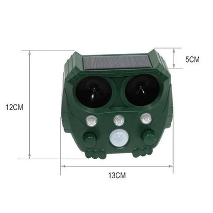 Ultrasonic Animal Repeller with Solar Power and Motion-Activated IR Light, 26-Foot Range Veldora