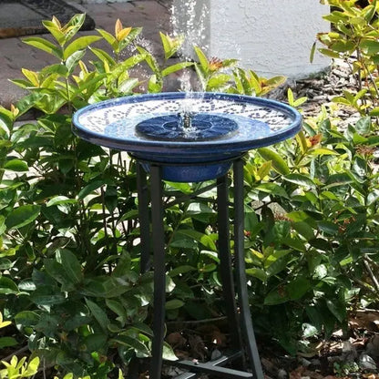 Solar Garden Fountain with Built-in Panel and Adjustable Spray, Floating Black 7-Inch Veldora