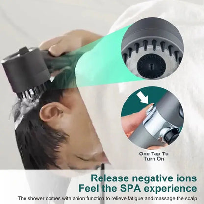 High Pressure Shower Head with Micro Nozzles and 9-Layer Filter, Flow Pause Veldora