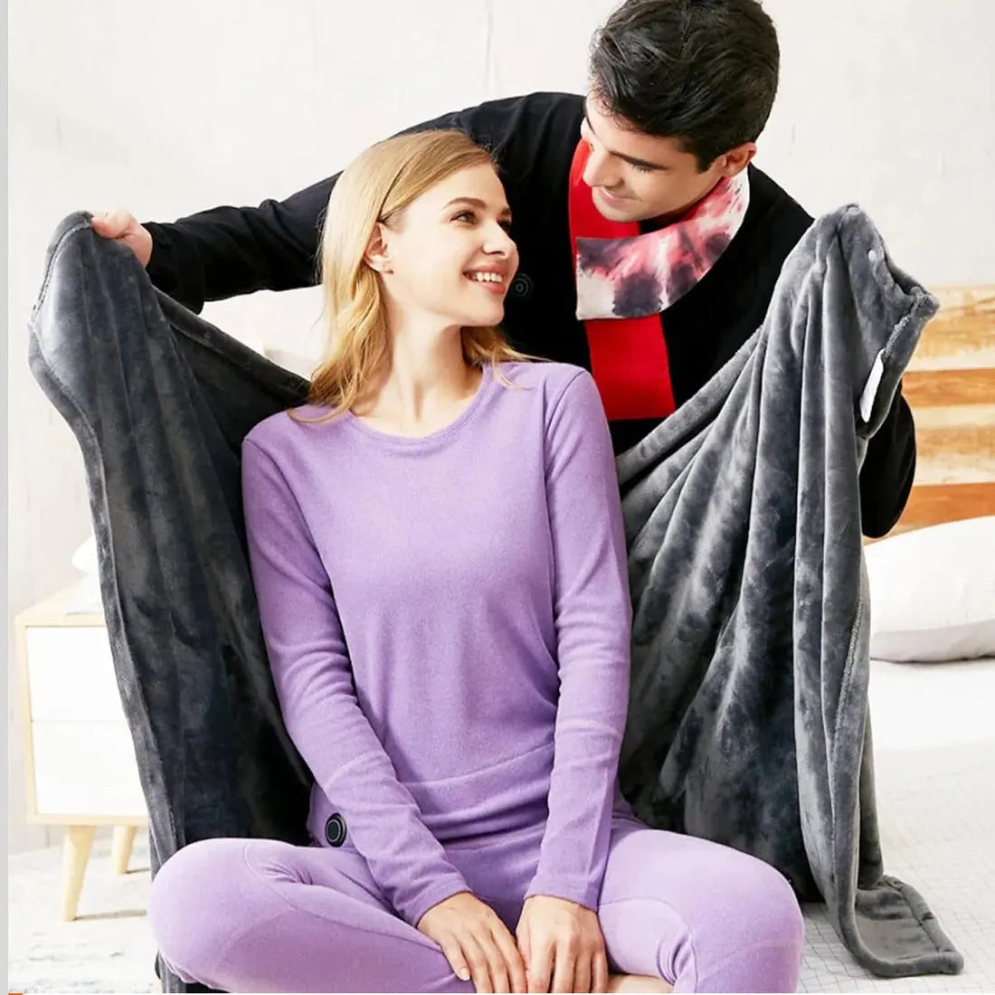 USB Heated Shawl with Rapid Heat and Multiway Wrap, Machine Washable Veldora