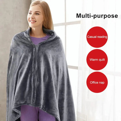 USB Heated Shawl with Rapid Heat and Multiway Wrap, Machine Washable Veldora