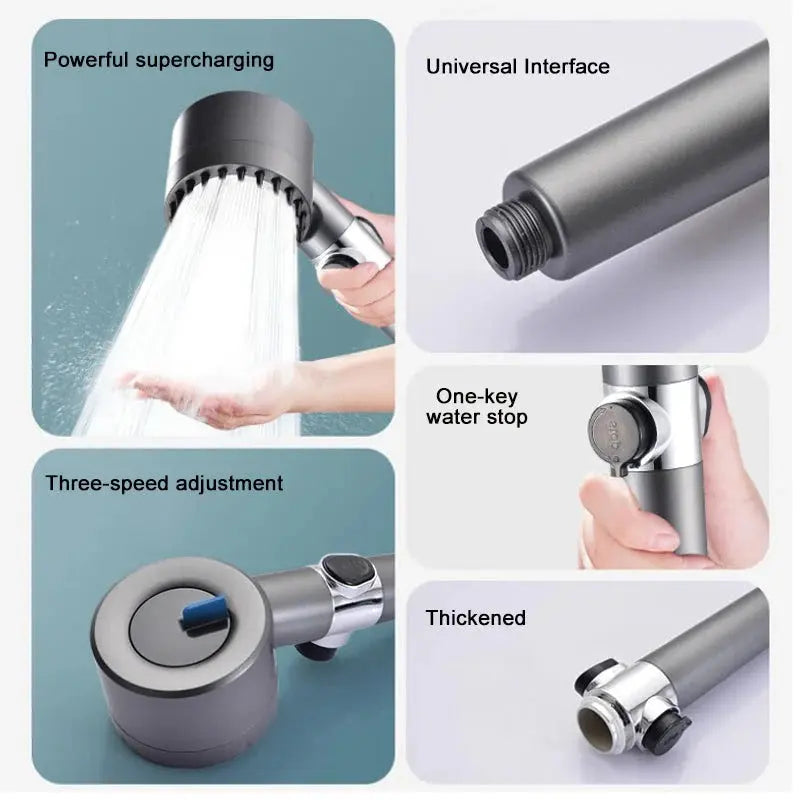 High Pressure Shower Head with Micro Nozzles and 9-Layer Filter, Flow Pause Veldora