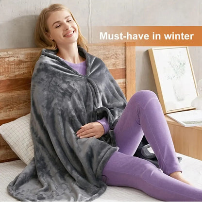 USB Heated Shawl with Rapid Heat and Multiway Wrap, Machine Washable Veldora