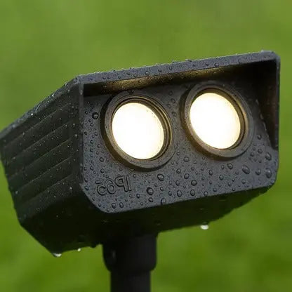 Adjustable Solar LED Spotlight with Zoom Lens and RGB Warm White Light, IP65 Weatherproof Veldora