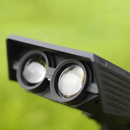 Adjustable Solar LED Spotlight with Zoom Lens and RGB Warm White Light, IP65 Weatherproof Veldora