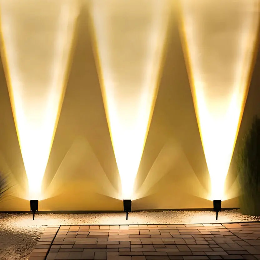 Adjustable Solar LED Spotlight with Zoom Lens and RGB Warm White Light, IP65 Weatherproof Veldora