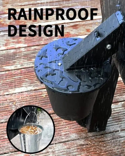 Grill Grease Collector with Fitted Lid and Reusable Liner, Toolless Mount for 1.6in Spouts Veldora