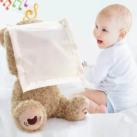Tummy Time Toy with Peek Reveal Motion and Soothing Melody, Soft Plush for 3+ Months Veldora