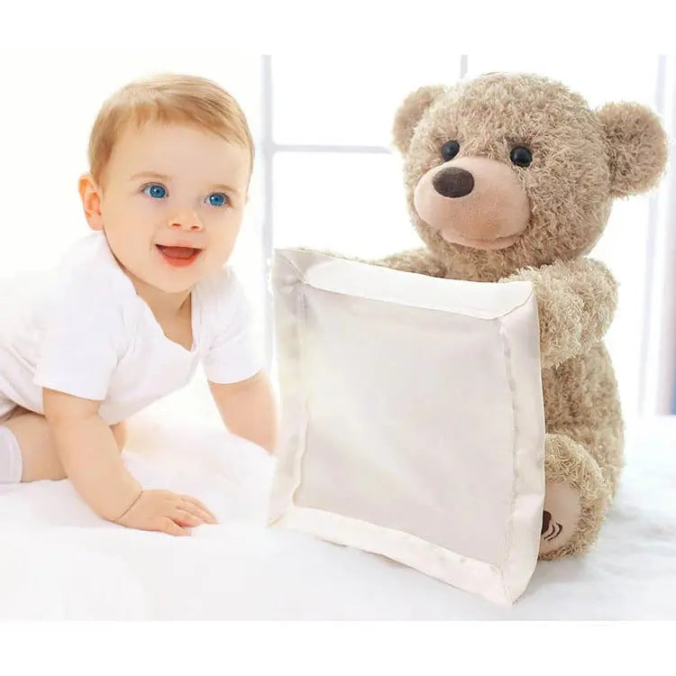 Tummy Time Toy with Peek Reveal Motion and Soothing Melody, Soft Plush for 3+ Months Veldora
