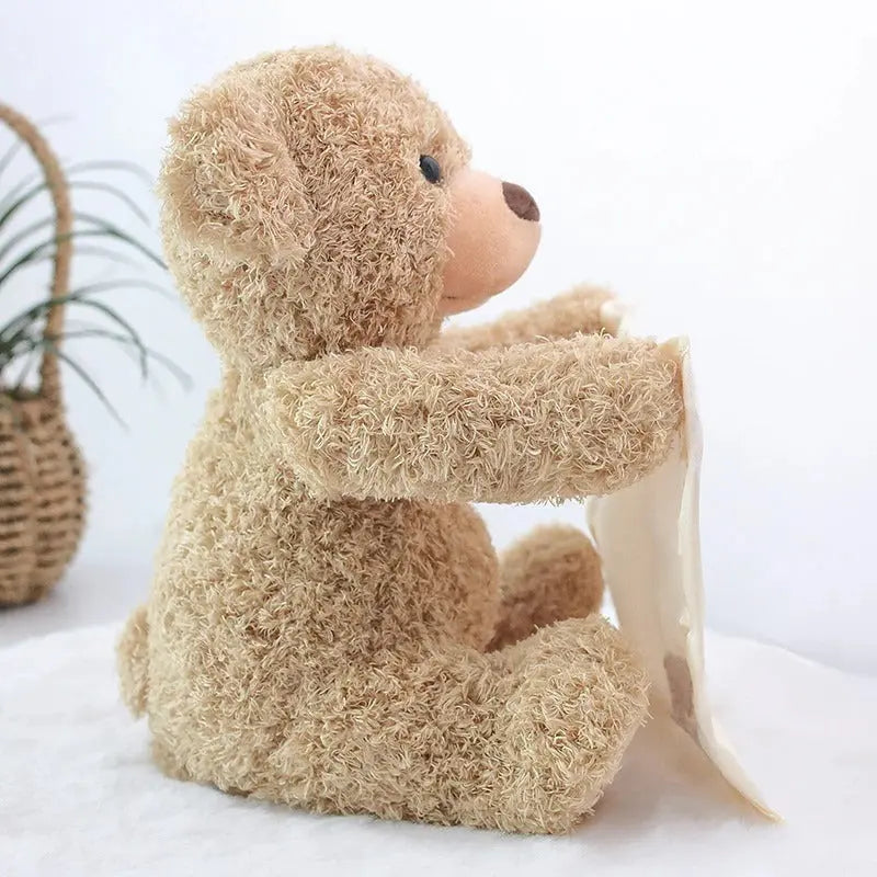 Tummy Time Toy with Peek Reveal Motion and Soothing Melody, Soft Plush for 3+ Months Veldora