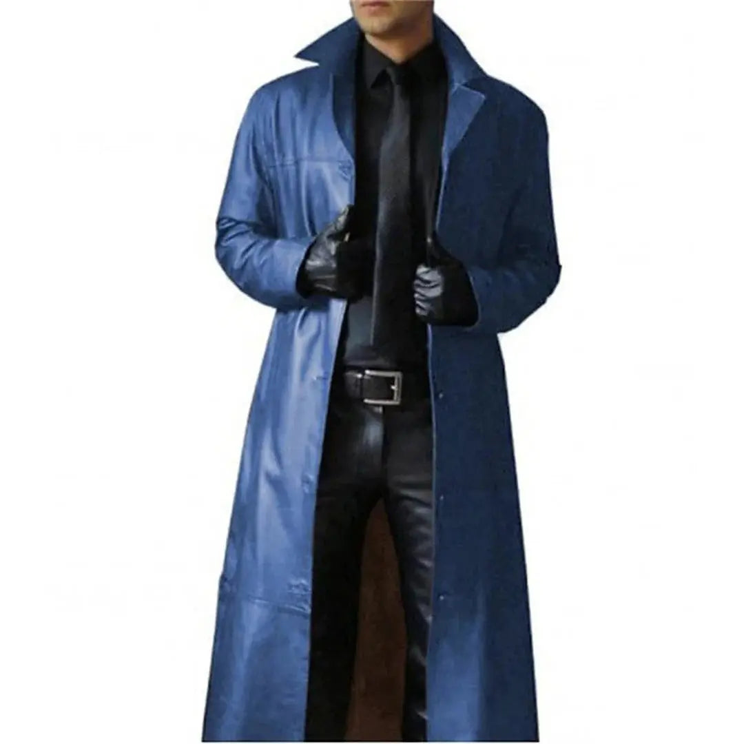 Men's Leather Coat with Top-Grain Finish and Breathable Lining, Regular Fit Veldora