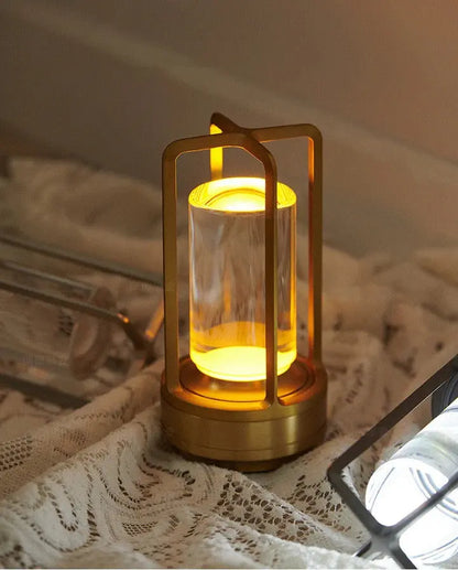 Cordless Table Lamp with Touch Dimming and Adjustable Color, Rechargeable USB-C Veldora