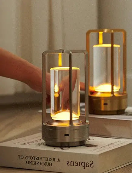 Cordless Table Lamp with Touch Dimming and Adjustable Color, Rechargeable USB-C Veldora