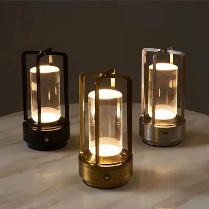 Cordless Table Lamp with Touch Dimming and Adjustable Color, Rechargeable USB-C Veldora