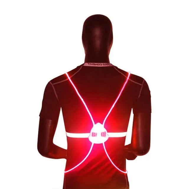 LED Safety Vest with 360° Fiber Optic Illumination and Rechargeable Battery, Adjustable Torso Fit Veldora