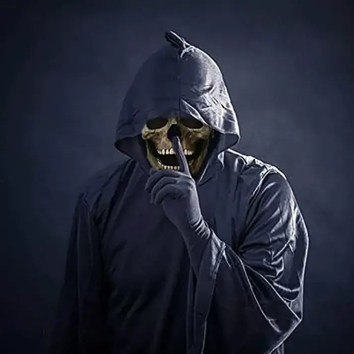 Realistic Skull Mask with Movable Lower Jaw and Full-Head Latex Construction, Unisex Veldora