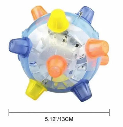 Interactive Dog Toy with Random Hopping and LED Lights, Battery Operated Veldora