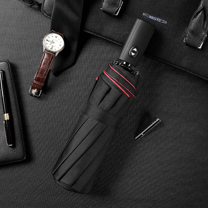 Folding Umbrella with Wind-Resistant Frame and Automatic Open, Water-Repellent Veldora