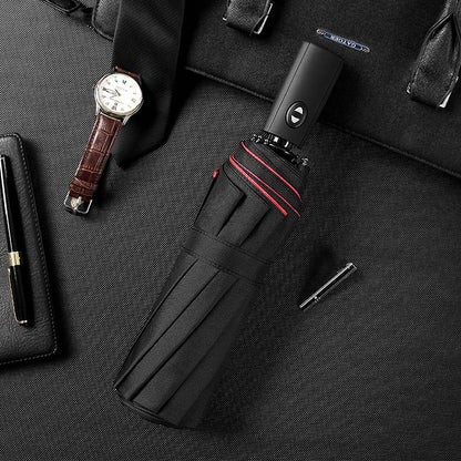 Folding Umbrella with Wind-Resistant Frame and Automatic Open, Water-Repellent Veldora