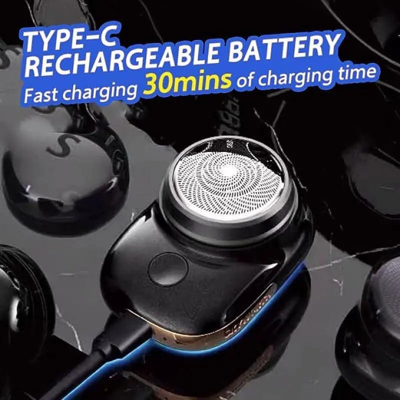 Electric Shaver with Waterproof Foil and Fast USB Charging, Pocket-Friendly Aluminum Body Veldora
