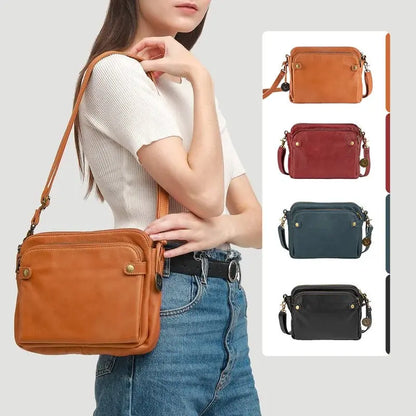 Leather Crossbody Bag with RFID Wallet and Removable Strap, Fits 10-Inch Tablet Veldora