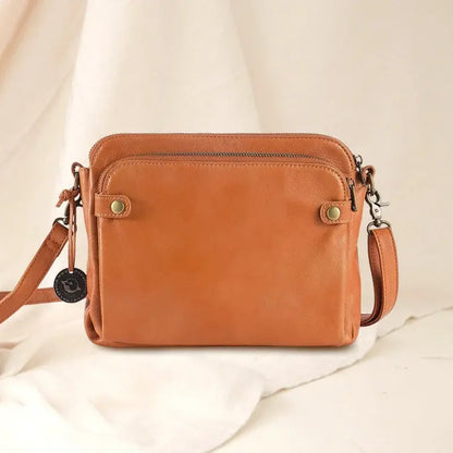 Leather Crossbody Bag with RFID Wallet and Removable Strap, Fits 10-Inch Tablet Veldora