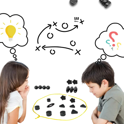 Magnetic Strategy Game with Rope Boundary and 20 Pieces, Compact Carry Bag Included Veldora