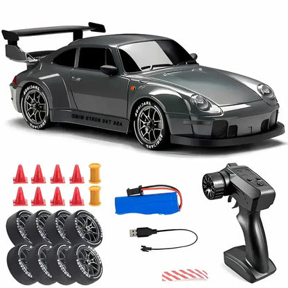 RC Drift Car with Four-Wheel Drive and Integrated LED Lights, Rechargeable Battery Veldora