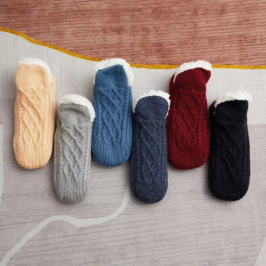 Thermal Socks with Non-Slip Grip and Adjustable Cuff, Breathable Indoor Warmth Veldora