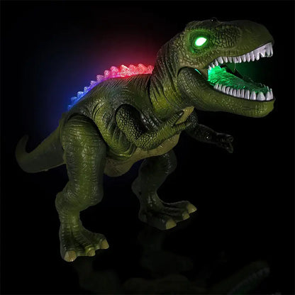 Dinosaur Remote Control Toy with Multi-Color LED Spikes and Roaring Sound, Rechargeable Veldora
