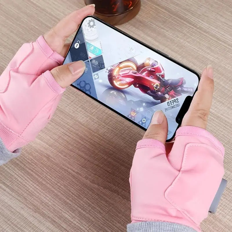 Heated Gloves with USB-C Rechargeable Battery and Adjustable Heat Control, Fingerless Veldora