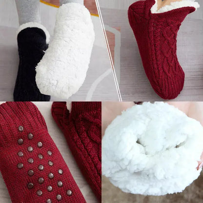 Thermal Socks with Non-Slip Grip and Adjustable Cuff, Breathable Indoor Warmth Veldora