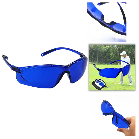 Golf Ball Finder Sunglasses with Blue-Tint Lenses and UV Protection, Case Included Veldora