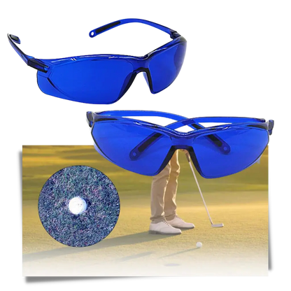 Golf Ball Finder Sunglasses with Blue-Tint Lenses and UV Protection, Case Included Veldora
