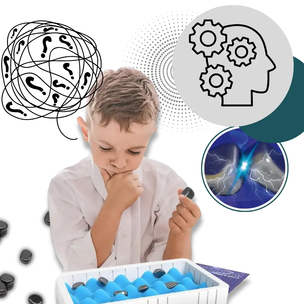 Magnetic Strategy Game with Rope Boundary and 20 Pieces, Compact Carry Bag Included Veldora