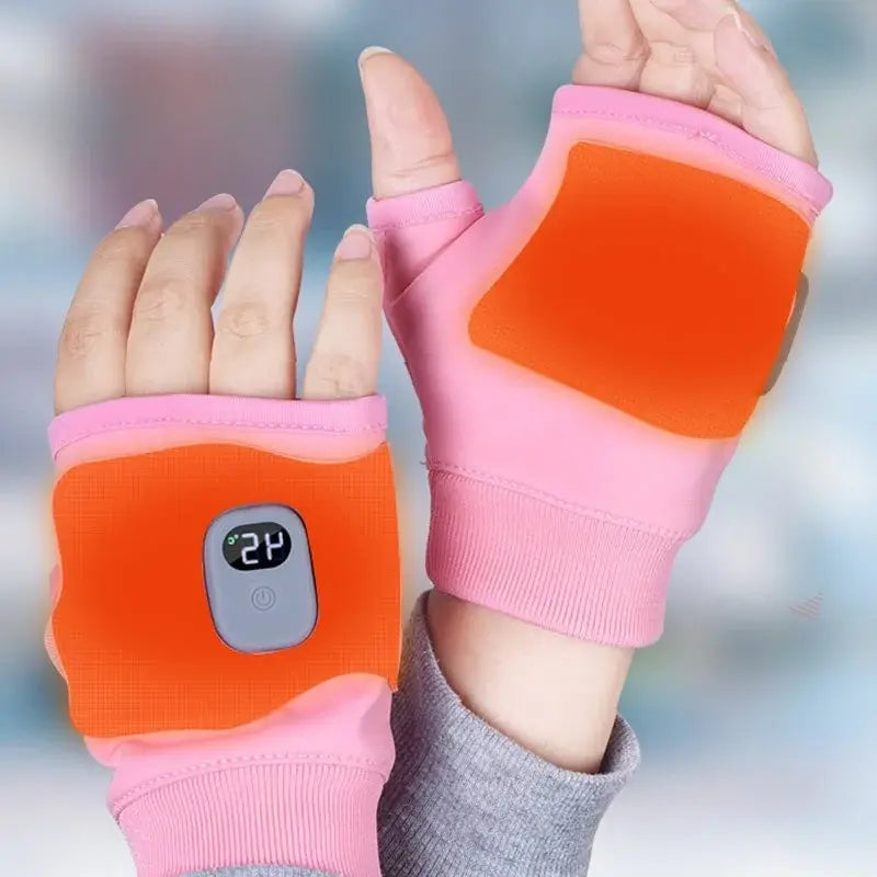 Heated Gloves with USB-C Rechargeable Battery and Adjustable Heat Control, Fingerless Veldora