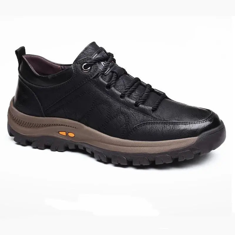 Men's Arch Support Slip-On Shoes with Removable Inserts and Non-Slip Outsole, Leather Veldora