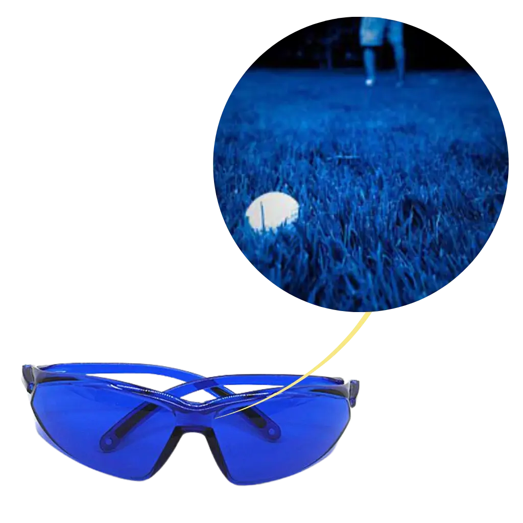 Golf Ball Finder Sunglasses with Blue-Tint Lenses and UV Protection, Case Included Veldora